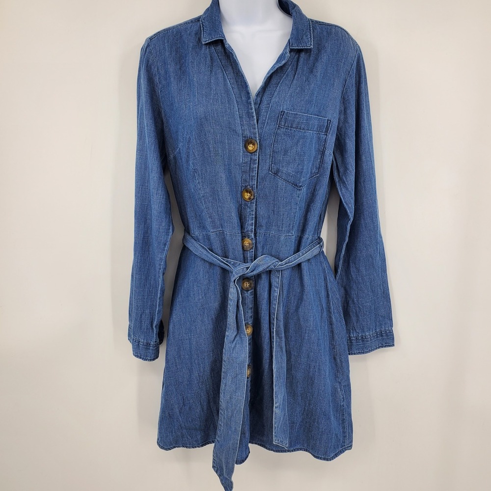 Abercrombie & Fitch Blue Denim Shirt Dress